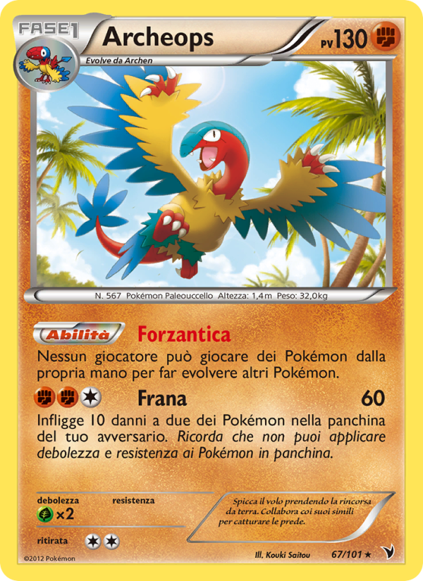 Archeops 067/102 — Vittorie Regali (Italian Pokémon TCG card)