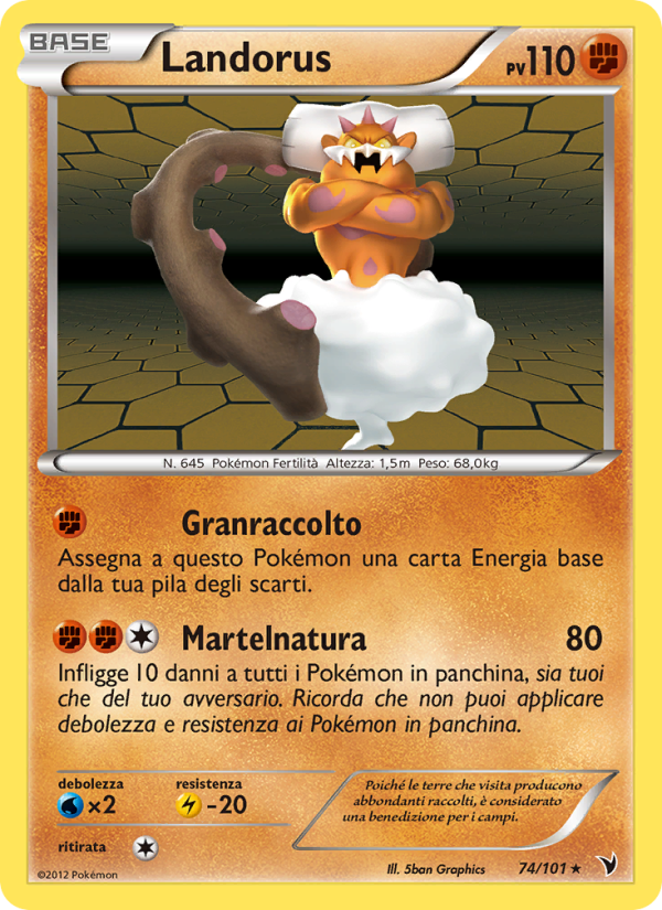 Landorus 074/102 — Vittorie Regali (Italian Pokémon TCG card)