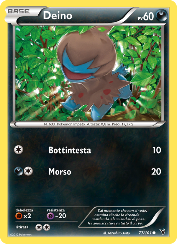 Deino 077/102 — Vittorie Regali (Italian Pokémon TCG card)