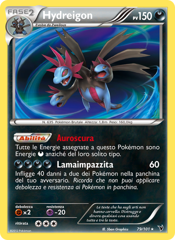 Hydreigon 079/102 — Vittorie Regali (Italian Pokémon TCG card)