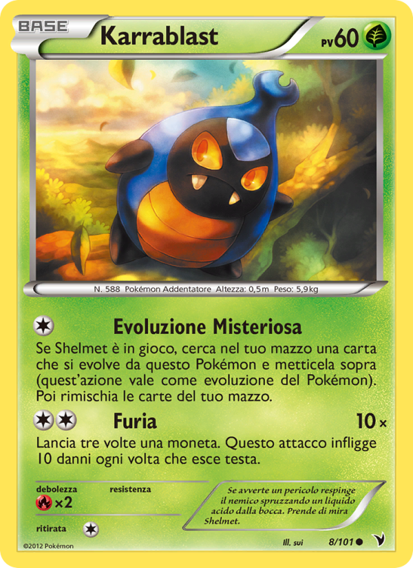 Karrablast 008/102 — Vittorie Regali (Italian Pokémon TCG card)
