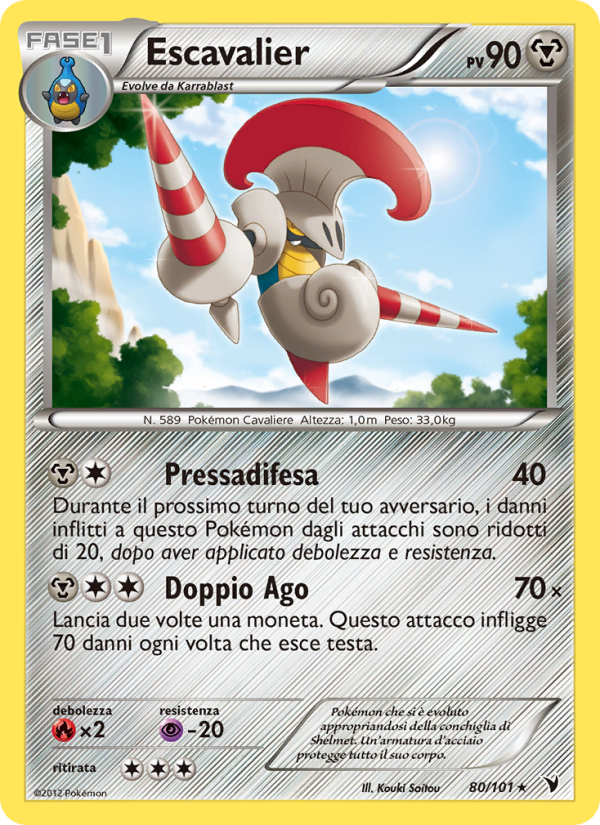 Escavalier 080/102 — Vittorie Regali (Italian Pokémon TCG card)