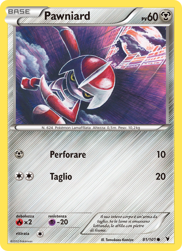 Pawniard 081/102 — Vittorie Regali (Italian Pokémon TCG card)