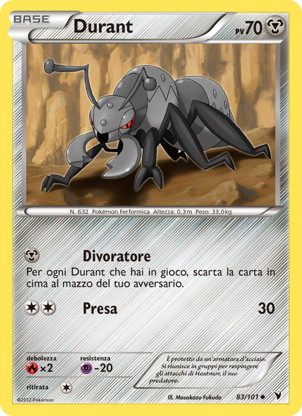 Durant 083/102 — Vittorie Regali (Italian Pokémon TCG card)