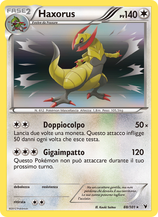 Haxorus 088/102 — Vittorie Regali (Italian Pokémon TCG card)
