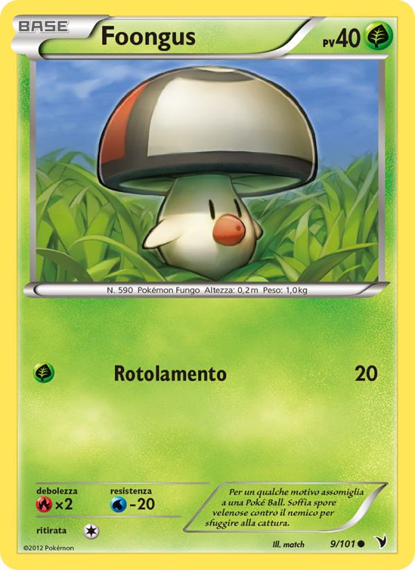 Foongus 009/102 — Vittorie Regali (Italian Pokémon TCG card)