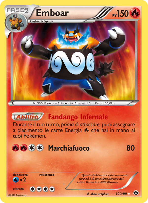 Emboar 100/103 — Destini Futuri (Italian Pokémon TCG card)