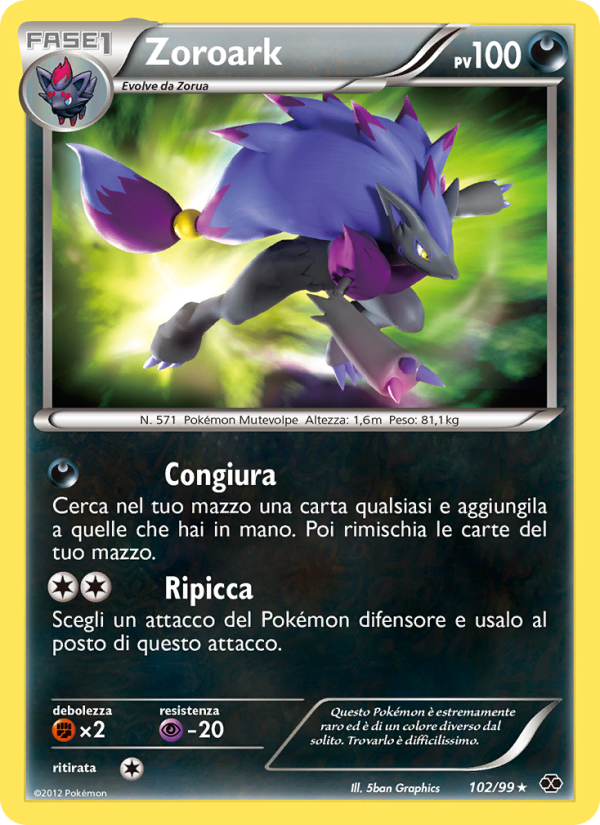 Zoroark 102/103 — Destini Futuri (Italian Pokémon TCG card)