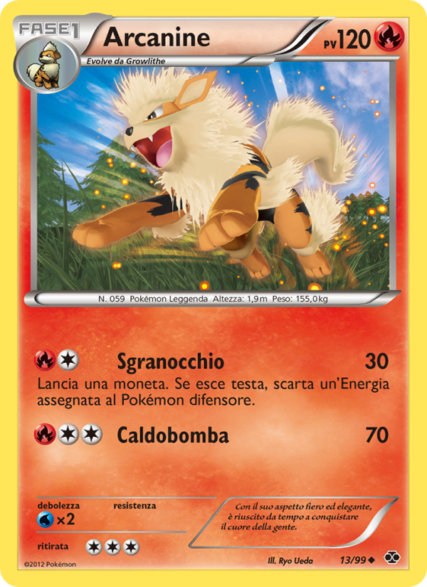 Arcanine 013/103 — Destini Futuri (Italian Pokémon TCG card)