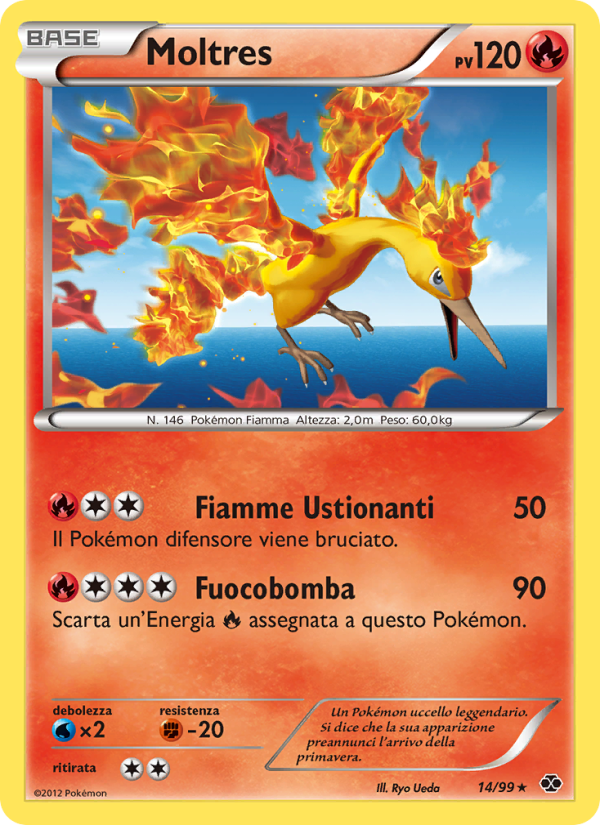 Moltres 014/103 — Destini Futuri (Italian Pokémon TCG card)