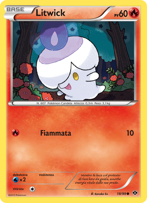 Litwick 018/103 — Destini Futuri (Italian Pokémon TCG card)