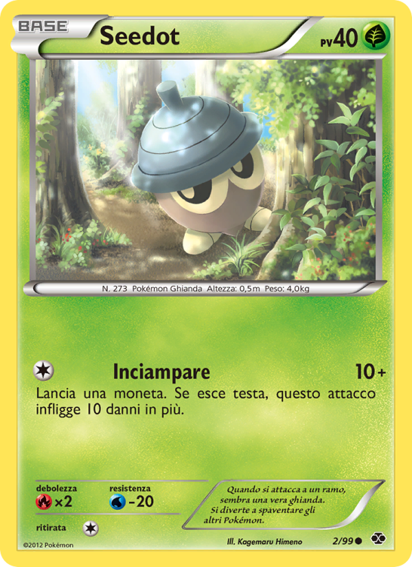 Seedot 002/103 — Destini Futuri (Italian Pokémon TCG card)