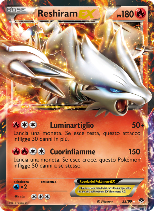 Reshiram-EX 022/103 — Destini Futuri (Italian Pokémon TCG card)
