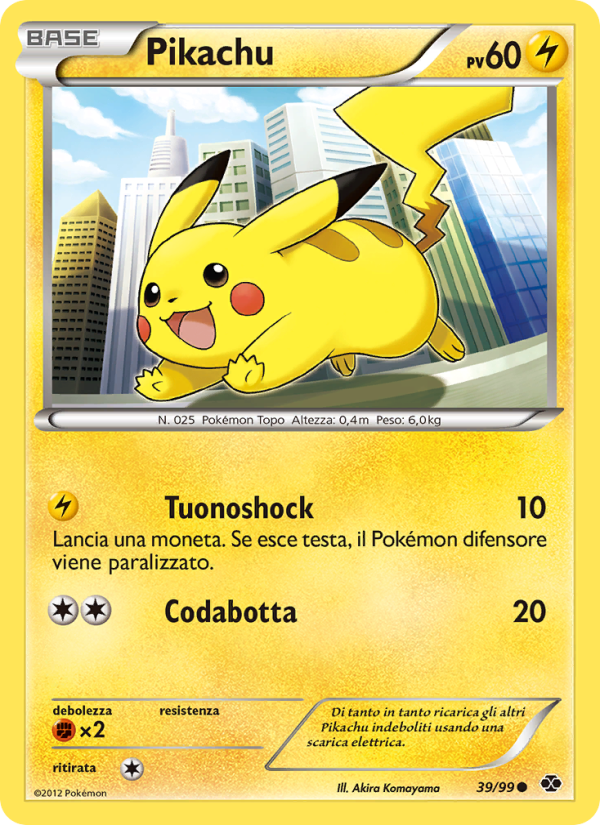 Pikachu 039/103 — Destini Futuri (Italian Pokémon TCG card)