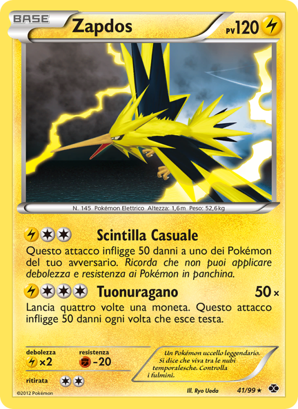 Zapdos 041/103 — Destini Futuri (Italian Pokémon TCG card)