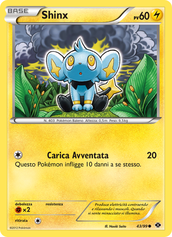 Shinx 043/103 — Destini Futuri (Italian Pokémon TCG card)