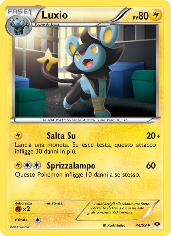 Luxio 044/103 — Destini Futuri (Italian Pokémon TCG card)