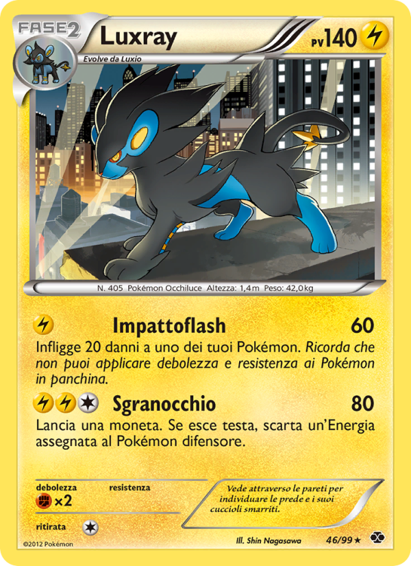 Luxray 046/103 — Destini Futuri (Italian Pokémon TCG card)