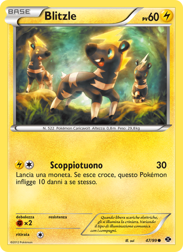 Blitzle 047/103 — Destini Futuri (Italian Pokémon TCG card)