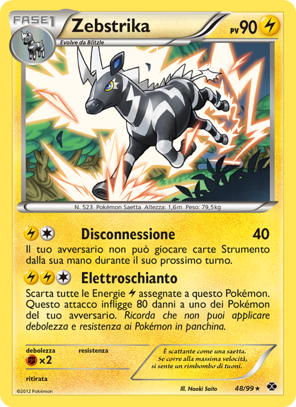 Zebstrika 048/103 — Destini Futuri (Italian Pokémon TCG card)