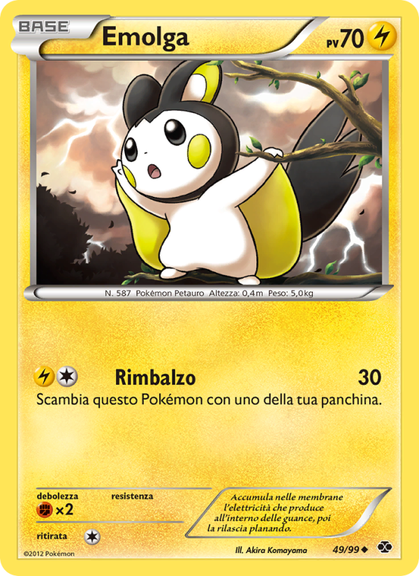Emolga 049/103 — Destini Futuri (Italian Pokémon TCG card)