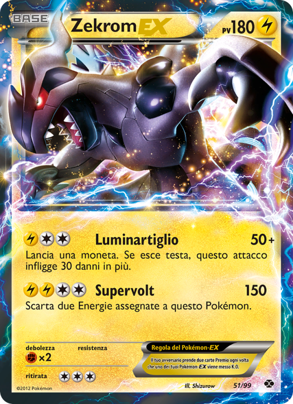 Zekrom-EX 051/103 — Destini Futuri (Italian Pokémon TCG card)