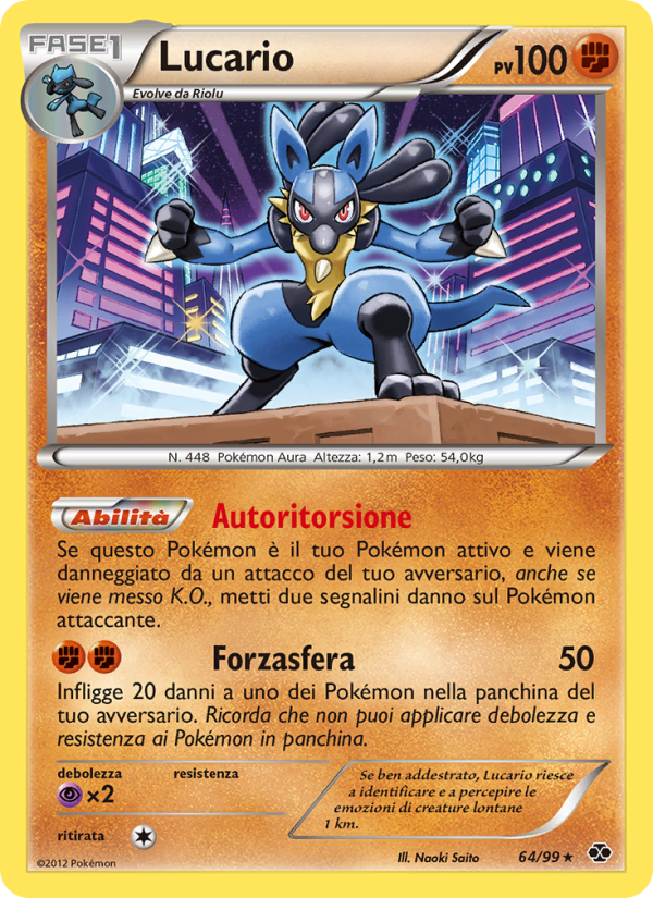 Lucario 064/103 — Destini Futuri (Italian Pokémon TCG card)