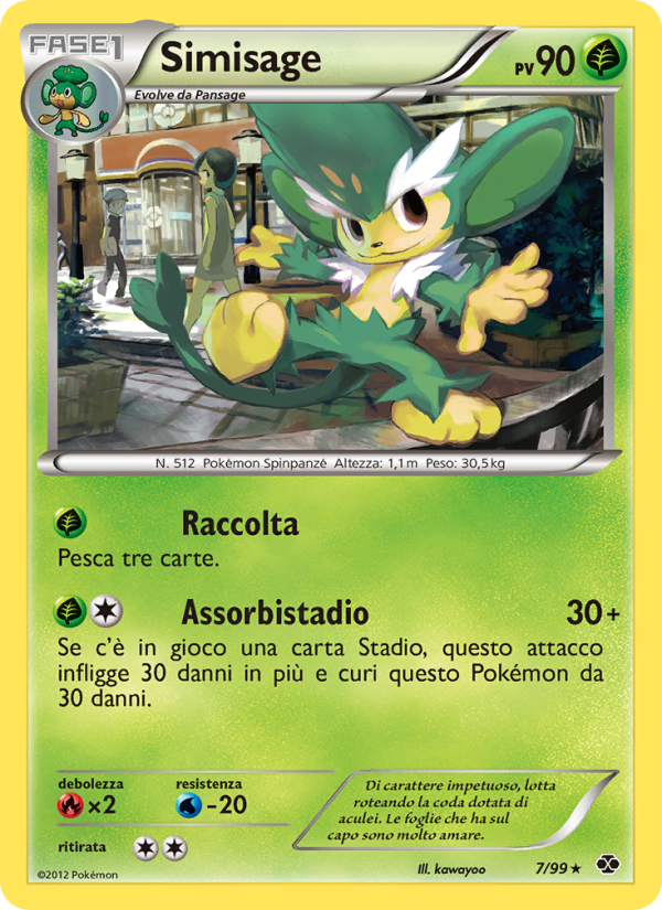 Simisage 007/103 — Destini Futuri (Italian Pokémon TCG card)