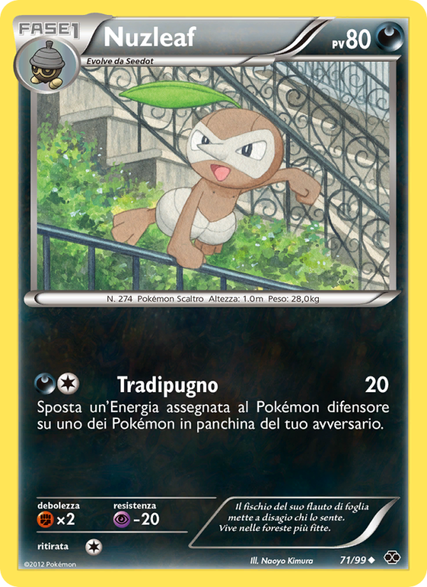 Nuzleaf 071/103 — Destini Futuri (Italian Pokémon TCG card)