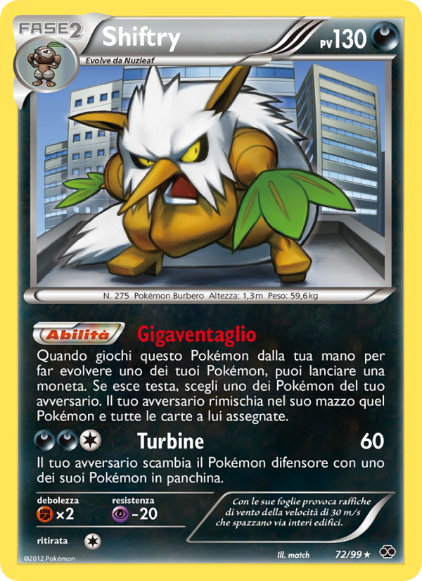 Shiftry 072/103 — Destini Futuri (Italian Pokémon TCG card)