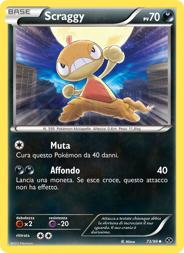 Scraggy 073/103 — Destini Futuri (Italian Pokémon TCG card)