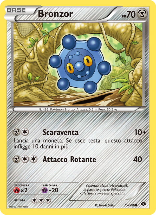 Bronzor 075/103 — Destini Futuri (Italian Pokémon TCG card)