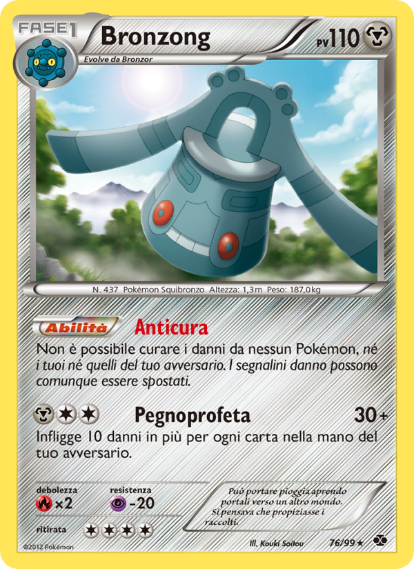 Bronzong 076/103 — Destini Futuri (Italian Pokémon TCG card)