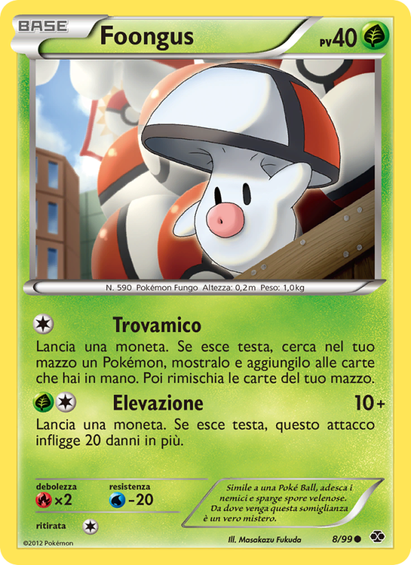 Foongus 008/103 — Destini Futuri (Italian Pokémon TCG card)
