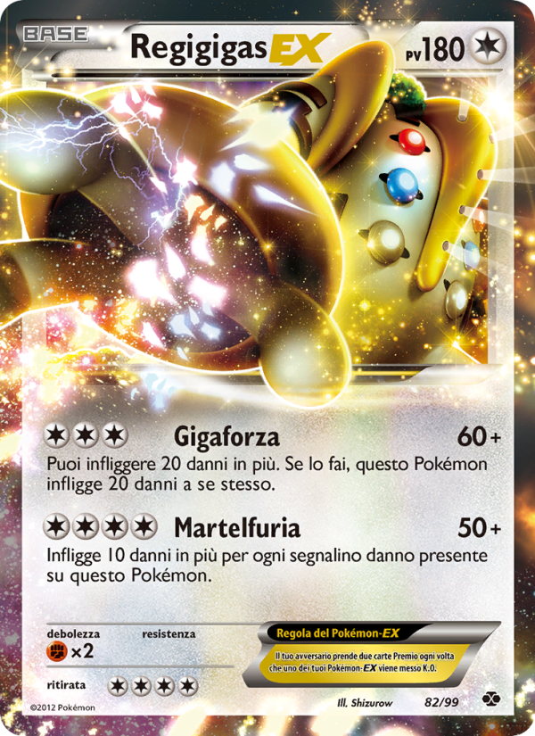 Regigigas-EX 082/103 — Destini Futuri (Italian Pokémon TCG card)