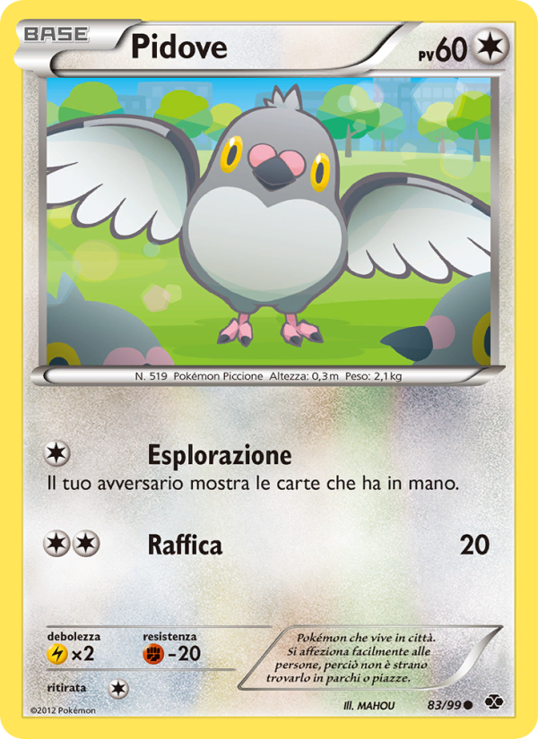 Pidove 083/103 — Destini Futuri (Italian Pokémon TCG card)