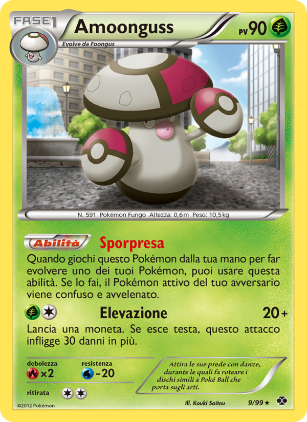 Amoonguss 009/103 — Destini Futuri (Italian Pokémon TCG card)