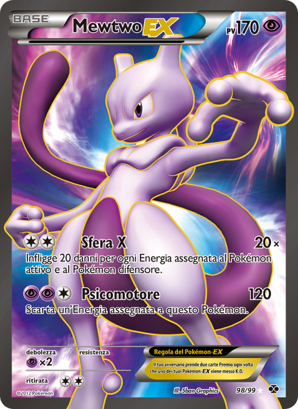 Mewtwo-EX 098/103 — Destini Futuri (Italian Pokémon TCG card)