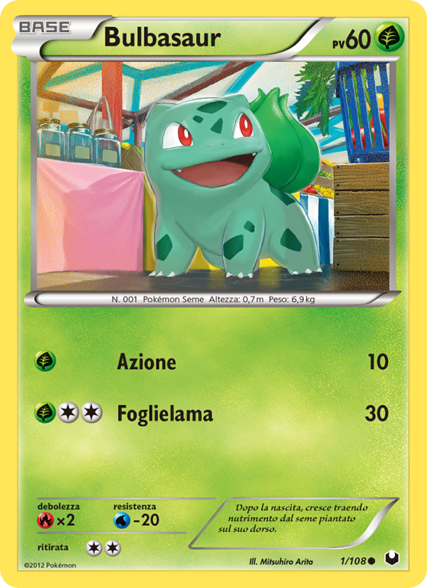 Bulbasaur 001/111 — Esploratori delle Tenebre (Italian Pokémon TCG card)