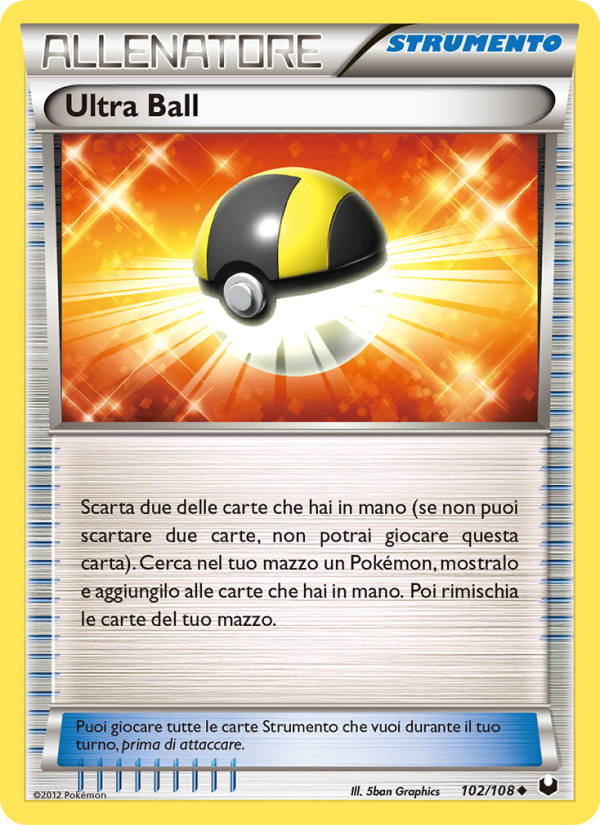 Ultra Ball 102/111 — Esploratori delle Tenebre (Italian Pokémon TCG card)