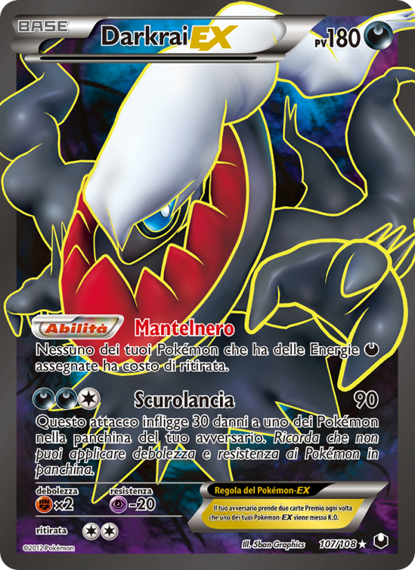 Darkrai-EX 107/111 — Esploratori delle Tenebre (Italian Pokémon TCG card)