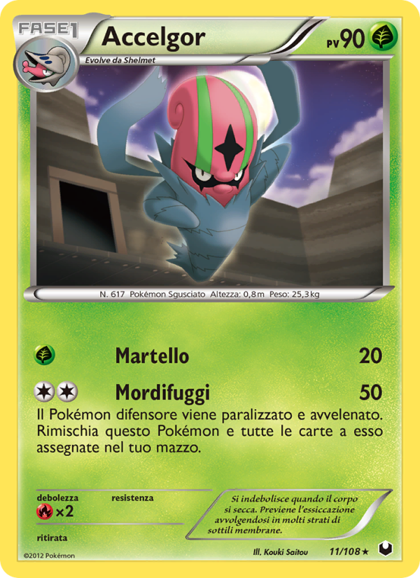 Accelgor 011/111 — Esploratori delle Tenebre (Italian Pokémon TCG card)