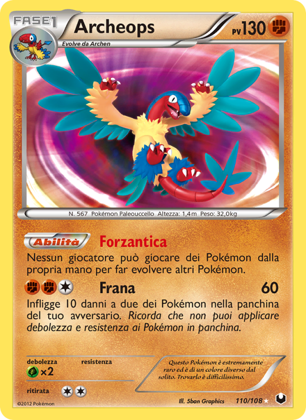 Archeops 110/111 — Esploratori delle Tenebre (Italian Pokémon TCG card)