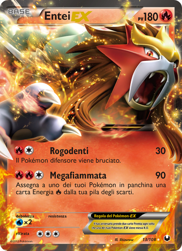 Entei-EX 013/111 — Esploratori delle Tenebre (Italian Pokémon TCG card)