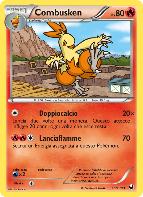 Combusken 016/111 — Esploratori delle Tenebre (Italian Pokémon TCG card)