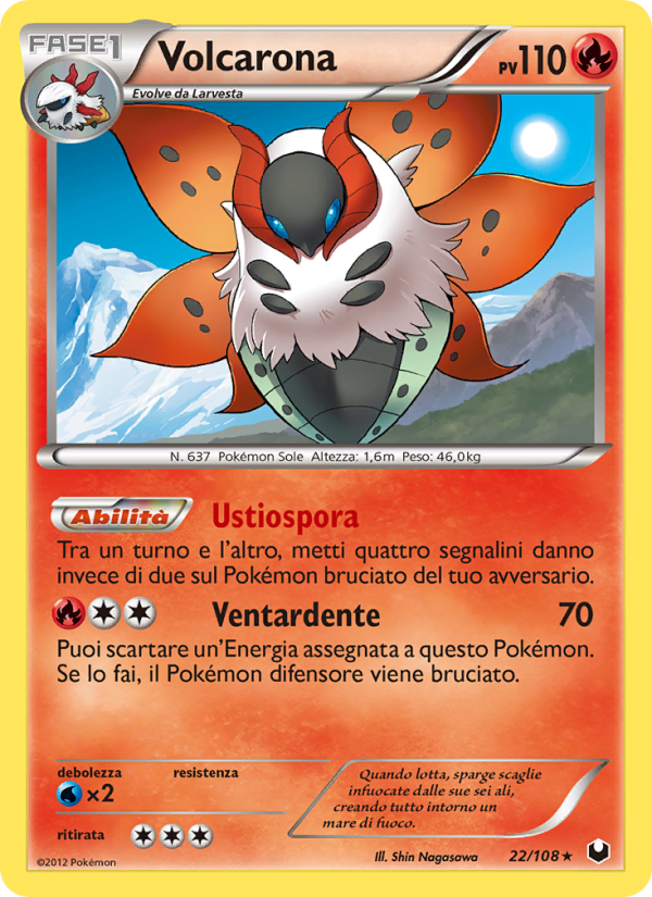 Volcarona 022/111 — Esploratori delle Tenebre (Italian Pokémon TCG card)