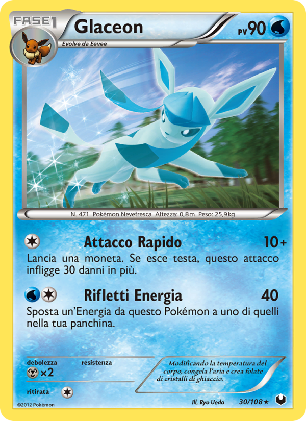 Glaceon 030/111 — Esploratori delle Tenebre (Italian Pokémon TCG card)