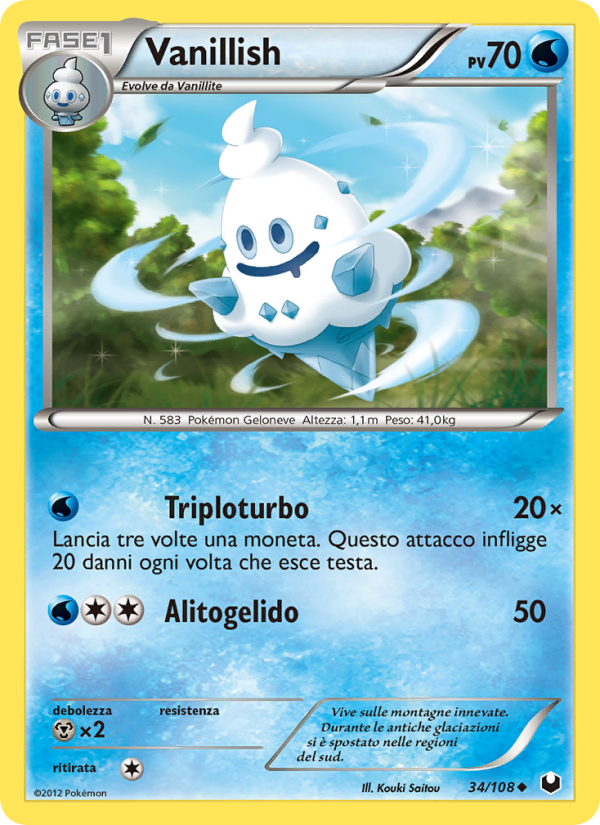 Vanillish 034/111 — Esploratori delle Tenebre (Italian Pokémon TCG card)
