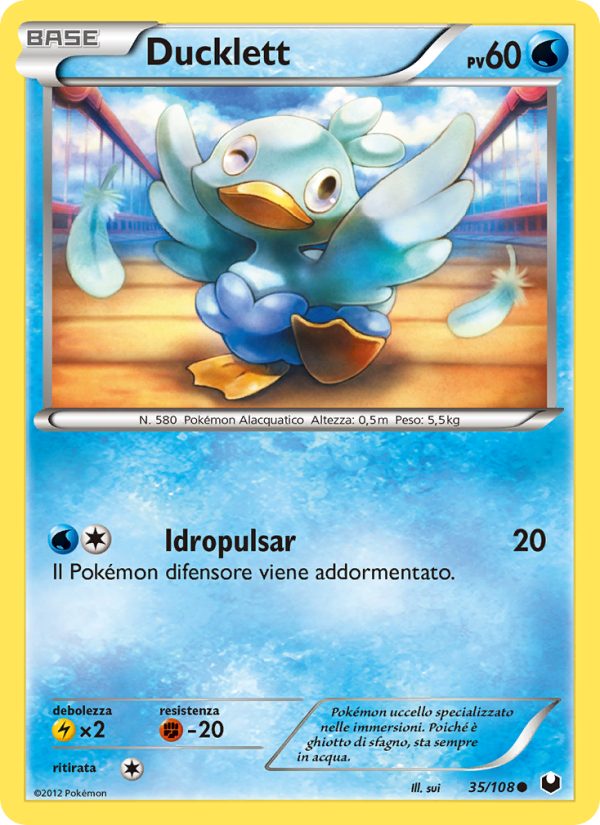 Ducklett 035/111 — Esploratori delle Tenebre (Italian Pokémon TCG card)
