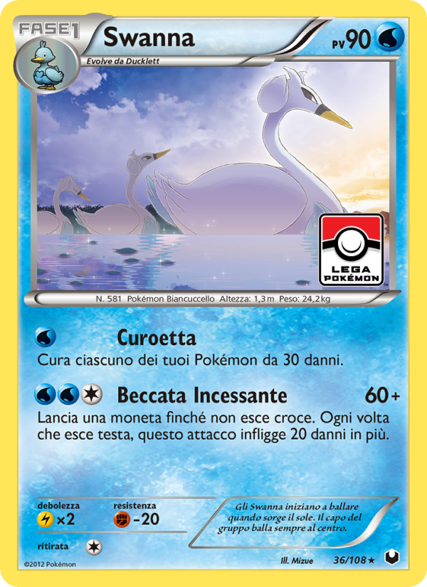 Swanna 036/111 — Esploratori delle Tenebre (Italian Pokémon TCG card)